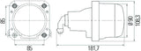 Hella 90mm Bi-Halogen / Bi-Xenon V2 Shutter Pigtail - H84985461
