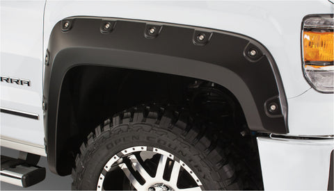 Bushwacker 07-13 GMC Sierra 1500 Fleetside Cutout Style Flares 4pc 69.3in Bed - Black - 40951-02