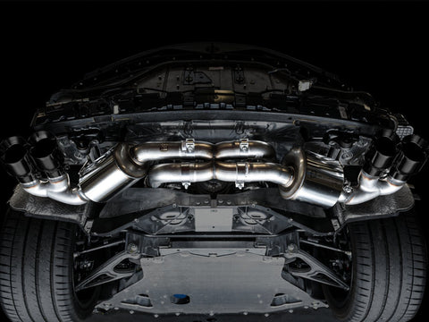 AWE Tuning 2020 Chevrolet Corvette (C8) Touring Edition Exhaust - Quad Diamond Black Tips - 3015-43159