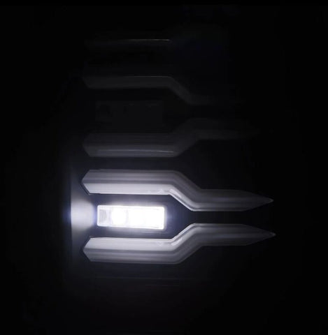 AlphaRex 07-14 Chevrolet Silverado 1500/2500HD/3500HD Luxx-Series LED Tail Lights Blk w/Smoked Lens - 620080