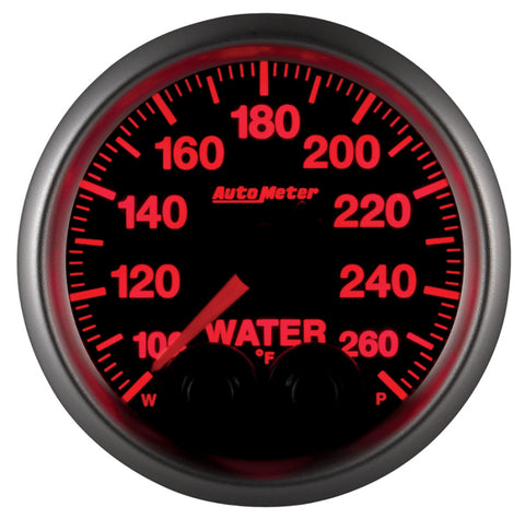 Autometer Elite 52mm 100-260 Degrees F Water Temperature Peak and Warn Gauge w/ Electronic Control - 5654