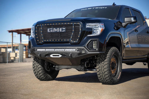 Addictive Desert Designs 2019 GMC Sierra 1500 SF Front Bumper w/ Winch Mount & Sensor Cutout - F471423030103