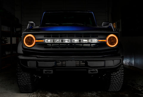 Oracle 2122 Ford Bronco Headlight Halo Kit w/DRL Bar Base Headlights w/Simple Control - 1471-504