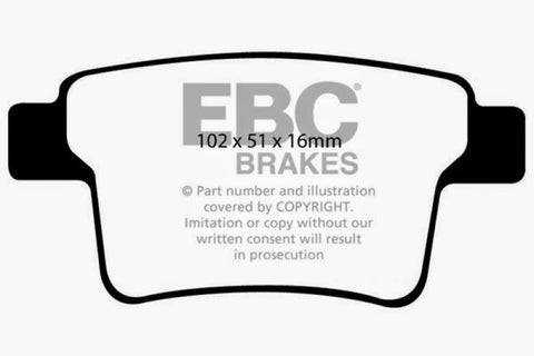 EBC 04-07 Ford Five Hundred 3.0 Yellowstuff Rear Brake Pads - DP41731R