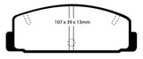EBC 03-04 Mazda Protege 2.0 Turbo (Mazdaspeed) Yellowstuff Rear Brake Pads - DP4729R