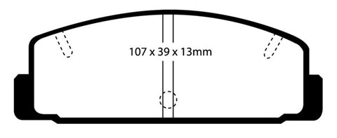 EBC 03-04 Mazda Protege 2.0 Turbo (Mazdaspeed) Yellowstuff Rear Brake Pads - DP4729R