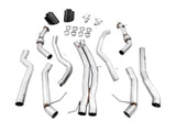 AWE Tuning Audi B9.5 RS5 Sportback Non-Resonated Track Edition Exhaust - RS-Style Diamond Blk Tips - 3020-33124