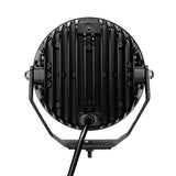 Go Rhino Xplor Blackout Series Round LED Driving Light w/DRL (Surface/Threaded Stud Mnt) 7in. - Blk - 750800711DRS