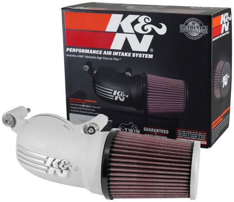 K&N 01-17 Harley-Davidson Softail / Dyna FI Performance Air Intake System Silver - 57-1137S
