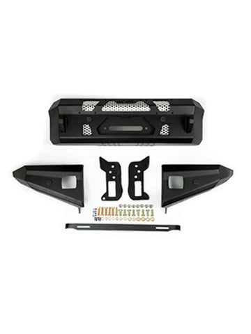 DV8 Offroad 2021+ Ford Bronco Front Bumper Winch Capable w/ Optional Bull Bar/Aux Light Opening - FBBR-01
