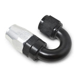 Russell Performance -10 AN Black/Silver 180 Degree Tight Radius Full Flow Swivel Hose End - 613523