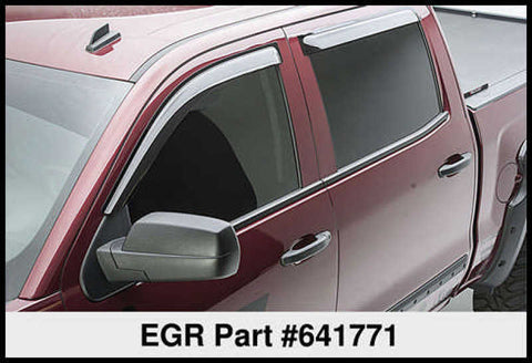 EGR 14+ Chev Silverado Crew Cab Tape-On Window Visors - Set of 4 (641771) - 641771