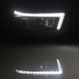 AlphaRex 10-13 Toyota 4Runner PRO-Series Projector Headlights Plank Style Black w/Seq Signal/DRL - 880755