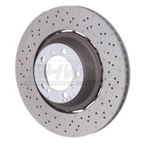 SHW 14-19 Porsche 911 Turbo 3.8L w/o Ceramics Left Rear Drilled-Dimpled LW Brake Rotor (99135240703) - PRL49917