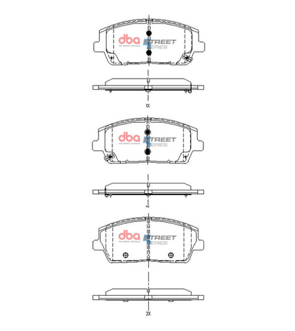 DBA 2020+ Hyundai Palisade Street Series Front Brake Pads - DB15169SS