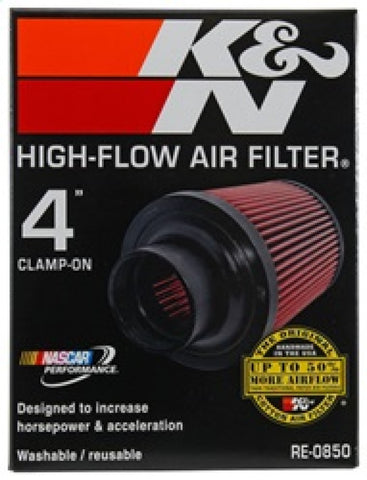 K&N Universal Air Filter (4in. Flange / 6in. Base OD / 4-5/8in. Top OD / 6in. Height) - RE-0850