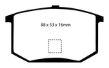 EBC 75-80 Lotus Esprit 2.0 Redstuff Rear Brake Pads - DP3298C