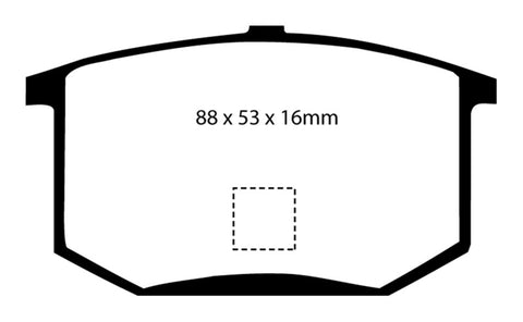 EBC 75-80 Lotus Esprit 2.0 Yellowstuff Rear Brake Pads - DP4298R