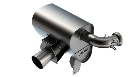 Borla 15-22 Can-Am Maverick X3 900cc Triple Turbo Manifold-Back Exhaust Atak Muffler - Black Coated - 12678CB