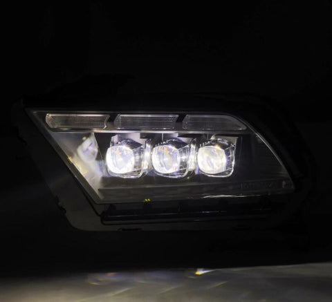 AlphaRex 10-12 Ford Mustang NOVA-Series LED Projector Headlights Blk w/Activ Light & Seq.Sig /SB DRL - 880489