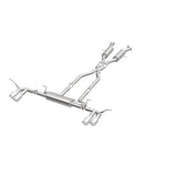 MagnaFlow Cat Back, SS, 2.5in, Quad Split Polish 4in tip 14-15 Jeep Grand Cherokee 3.6L/5.7L V6/V8 - 19193