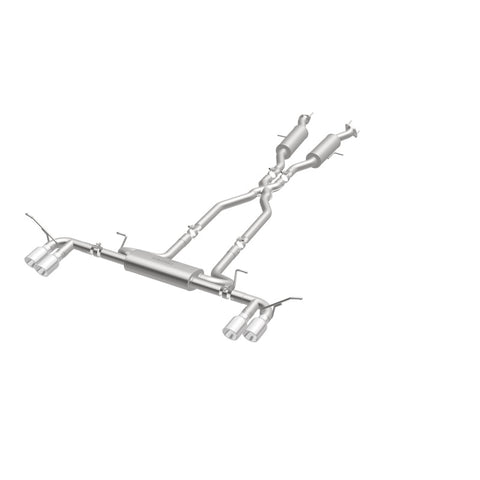 MagnaFlow Cat Back, SS, 2.5in, Quad Split Polish 4in tip 14-15 Jeep Grand Cherokee 3.6L/5.7L V6/V8 - 19193