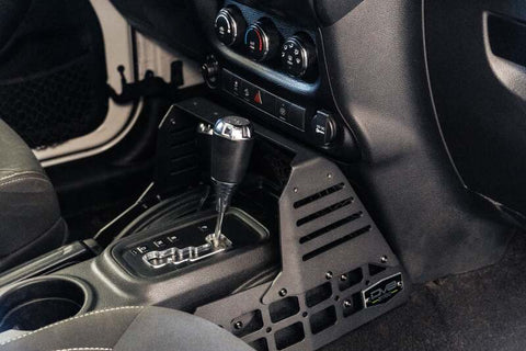 DV8 07-18 Jeep Wrangler JK Center Console Molle Panels & Device Bridge - CCJK-01