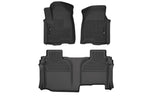 Husky Liners 19-24 Chevy Silverado1500/GMC Sierra1500 X-Act Front + 2nd Seat Floor Liner Set-Black - 53648