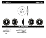 StopTech 02-06 Acura RSX Type S / 06-09 Honda Civic Si Slotted & Drilled Right Front Rotor - 127.40057R