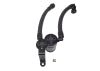 J&L 07-14 Ford Mustang GT500 Oil Separator 3.0 Passenger Side (Remote Mount) - Black Anodized - 3040P-B