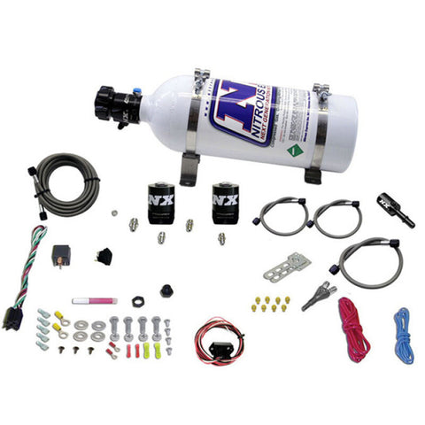 Nitrous Express 11-15 Ford Mustang GT 5.0L Coyote Single Nozzle Nitrous Kit (35-150HP) w/5lb Bottle - 20932-05