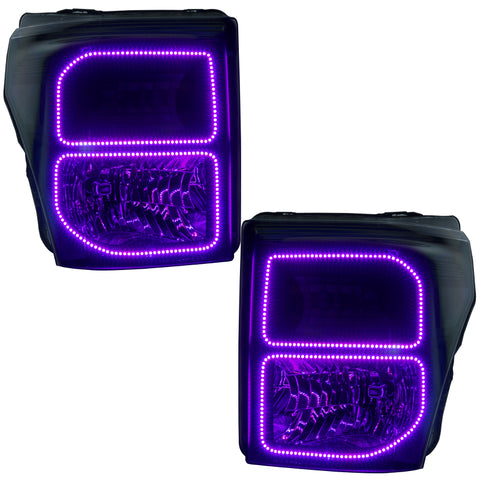 Oracle Ford F250/350 11-16 Halo Kit (Square Ring Design) - ColorSHIFT - 2383-330