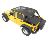 Bestop 10-18 Jeep Wrangler JK 4-Door Header Safari Cable Style Bikini (Mesh) - 52594-11
