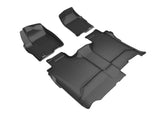 3D Maxpider 19-24 GMC Sierra 1500 Crew Cab 5-Seat Kagu Black R1 R2 (Trim To Fit Underseat Box) - L1GM02501509