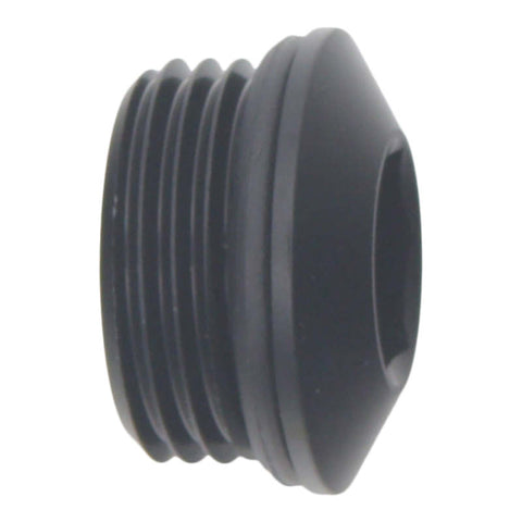 DeatschWerks 10AN ORB Male Plug Low Profile Internal Allen/Hex (Incl O-Ring) - Anodized Matte Black - 6-02-0719-B