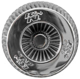 K&N Universal Filter Chrome Round Tapered White - 4in Flange ID x 1.125in Flange Length x 5.5in H - RG-1001WT