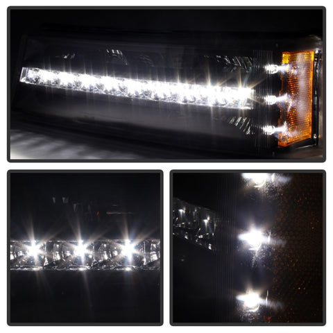xTune Chevy Silverado 03-06 / Avalanche 02-06 LED Bumper Lights Black CBL-JH-CS03-LED-BK - 9027482