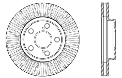 StopTech Sport Cross Drilled Brake Rotor - Rear Left - 128.44172R