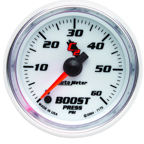 AutoMeter Gauge Boost 2-1/16in. 60PSI Digital Stepper Motor C2 - 7170