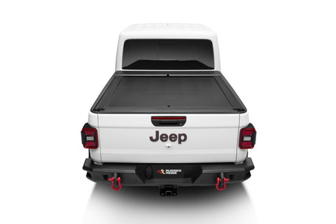 Rugged Ridge 20-22 Jeep Gladiator w/Trail Rail Sys Armis Tonneau Cover w/Max Track - Tex. Blk - 13550.35