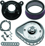 S&S Cycle 91-06 XL w/ Stock CV Carb Chrome Mini Teardrop Stealth Air Cleaner Kit - 170-0449