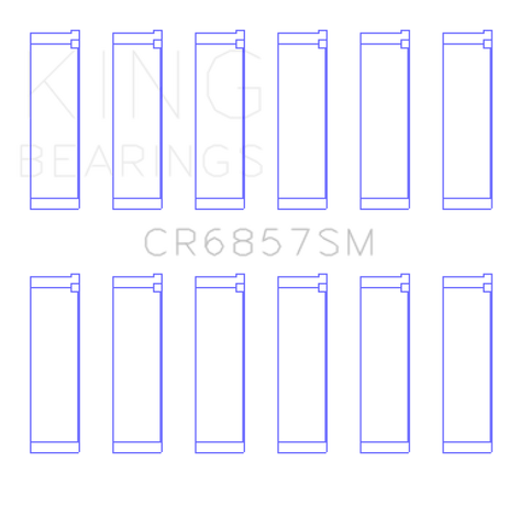 King Engine Bearings Chrysler Pentastar 3.6L Erb V6 (Size +0.25mm) Connecting Rod Bearing Set - CR6857SM0.25