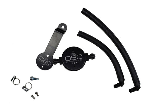 J&L 16-23 Toyota Tacoma 3.5L Driver Side Oil Separator 3.0 - Black Anodized - 3104D-B