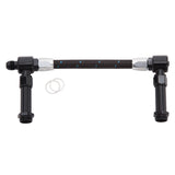 Russell Performance -8 AN to -8 AN ProClassic Holley 4150 Dual Inlet Carb Kit (Black/Silver) - 641153