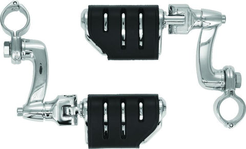 Kuryakyn Longhorn Trident Dually Offset Highway Pegs 1-1/4 in Clamp Chrome - 7555