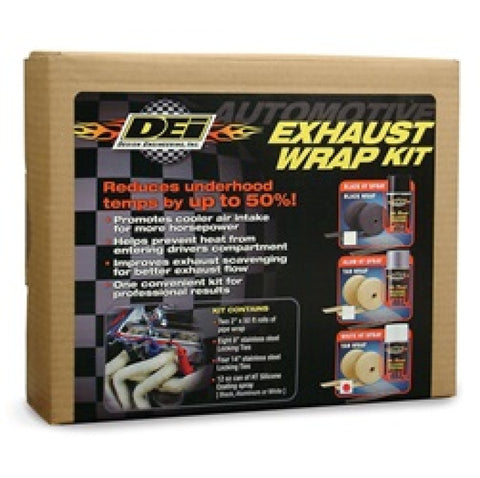 DEI Exhaust Wrap Kit - Tan Wrap and White HT - 10111