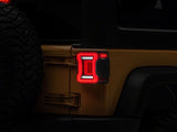 Raxiom 07-18 Jeep Wrangler JK Axial Series JL Style LED Tail Lights- BlkHousing- Red Lens - J164242