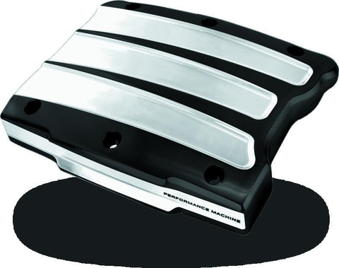 Performance Machine Twin Cam Scallop Rocker Cover - Contrast Cut Platinum - 0177-2021-BMP