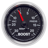 Autometer GS 52mm 30 in Hg/20 psi Mechanical Vacuum/Boost Gauge - 3807