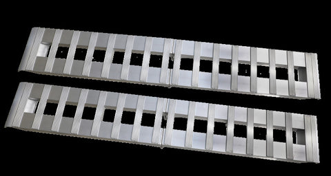 Gen-Y Heavy-Duty 8ft Aluminum Foldable Loading Ramps 15in x 96in 3K Capacity Per Ramp - Pair - GH-102595